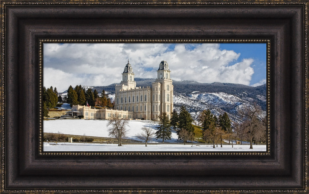 Manti Temple - Snow Panoramic