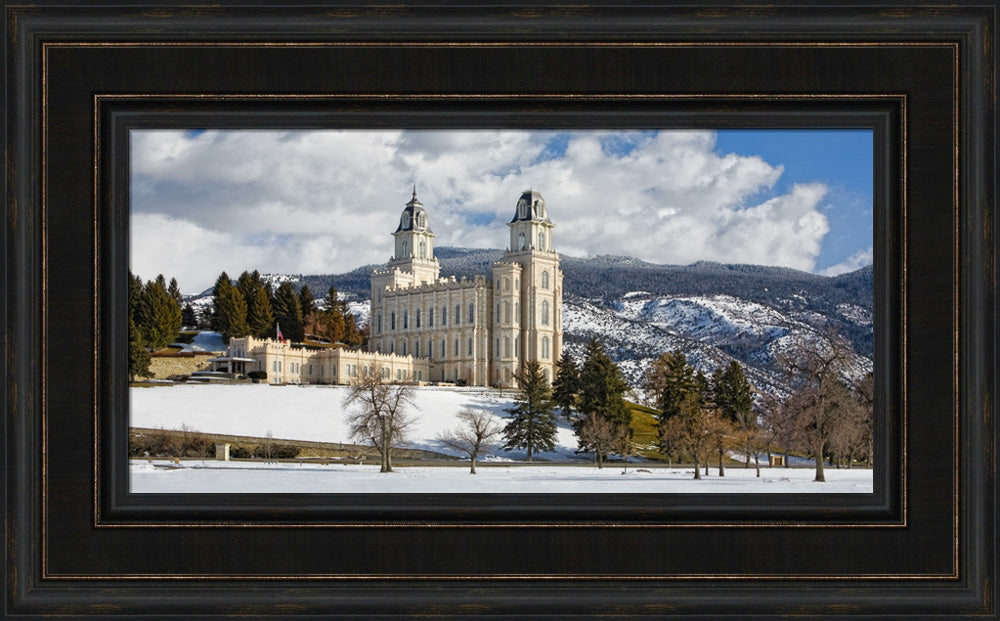 Manti Temple - Snow Panoramic