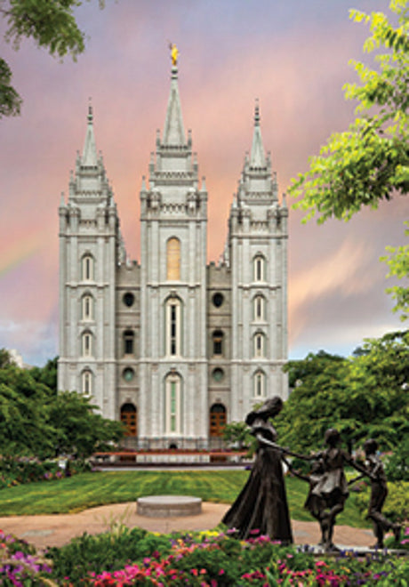 Salt Lake Temple - Spring Statue