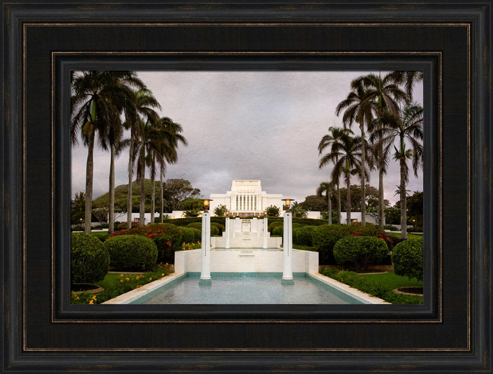 Laie Temple - Textured Sky