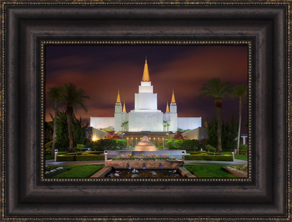 Oakland Temple - Red Sky