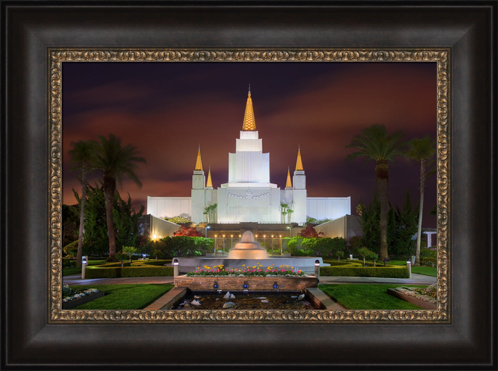 Oakland Temple - Red Sky