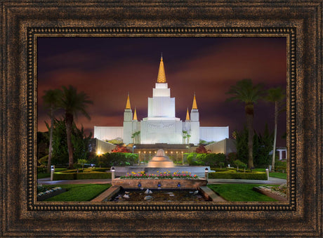 Oakland Temple - Red Sky