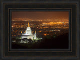 Oakland Temple - Night with Bay