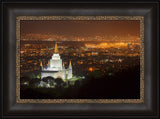 Oakland Temple - Night with Bay