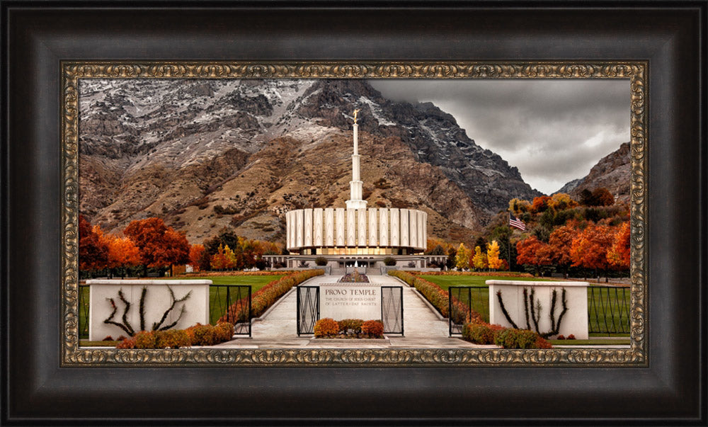 Provo Temple - Fall Gates panoramic