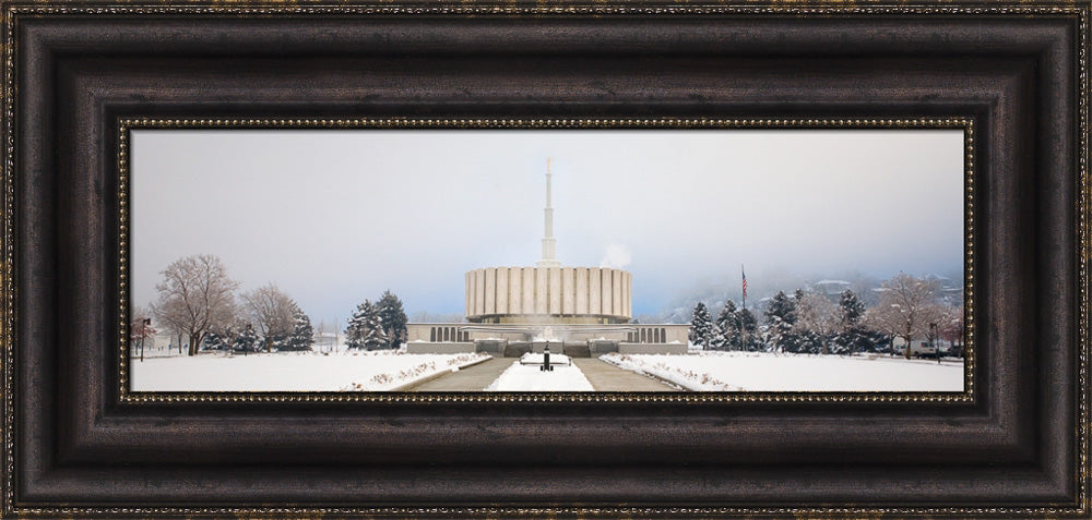 Provo Temple - Fog Panoramic