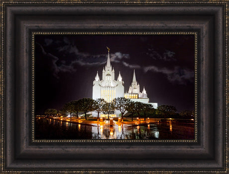 San Diego Temple - Rain Reflections