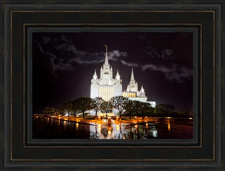 San Diego Temple - Rain Reflections
