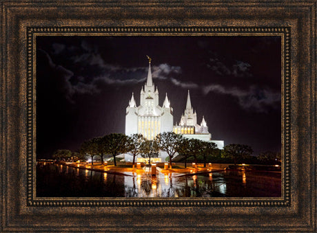 San Diego Temple - Rain Reflections
