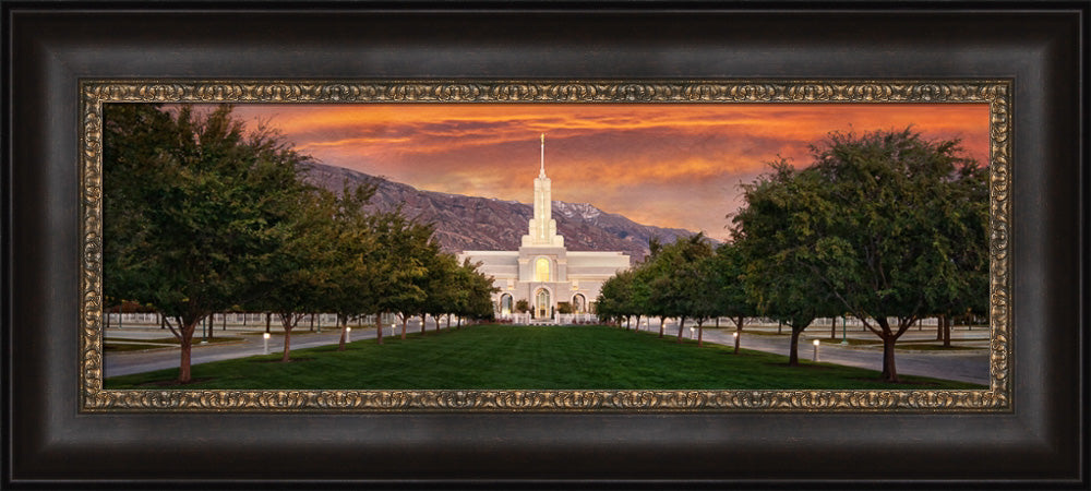 Mt Timpanogos Temple - Sunrise Wide Panoramic