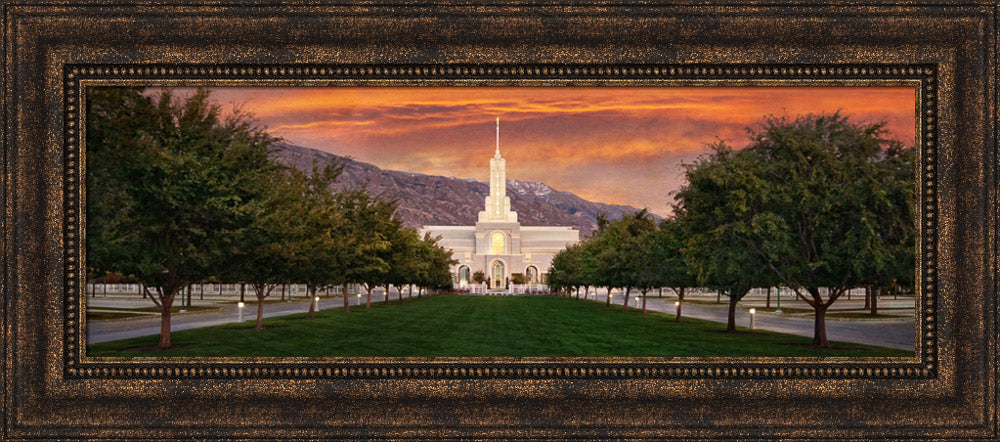 Mt Timpanogos Temple - Sunrise Wide Panoramic