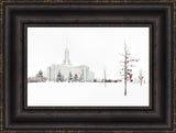 Mt Timpanogos Temple - Snow Red Leaves