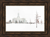 Mt Timpanogos Temple - Snow Red Leaves