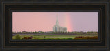 Oquirrh Mountain Temple - Rainbow Sky panoramic by Robert A Boyd