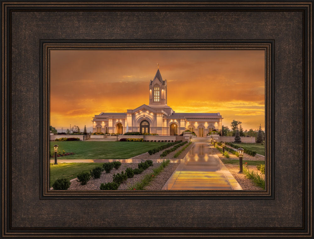 Fort Collins Temple - Amber Sunset