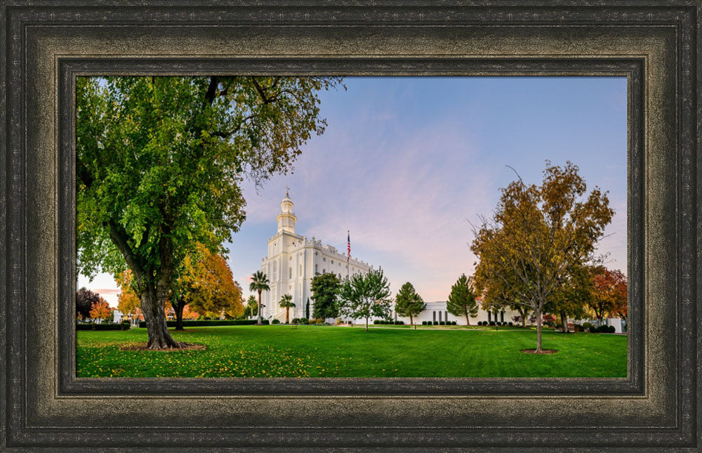 St George Temple - Green and Blue in Fall