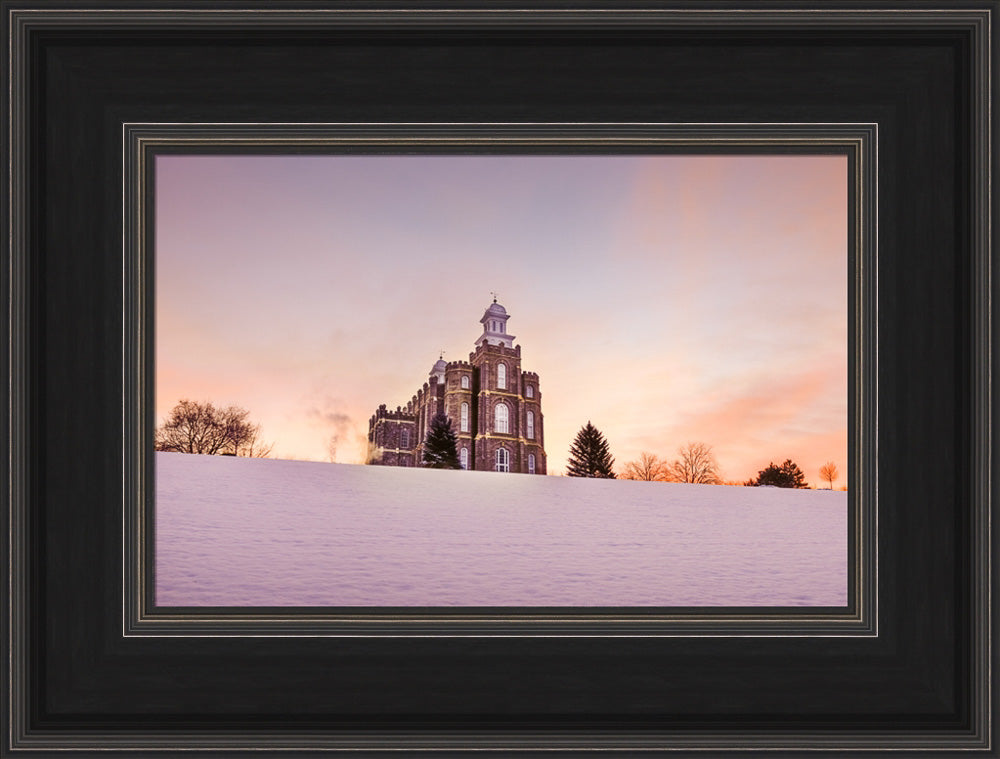 Logan Temple - Sunrise in the Snow