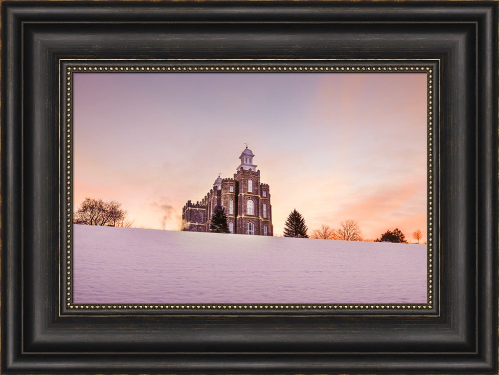 Logan Temple - Sunrise in the Snow