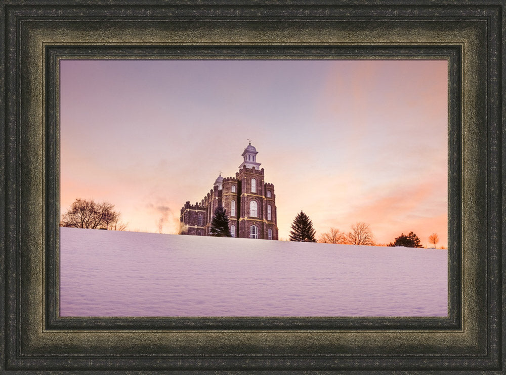 Logan Temple - Sunrise in the Snow