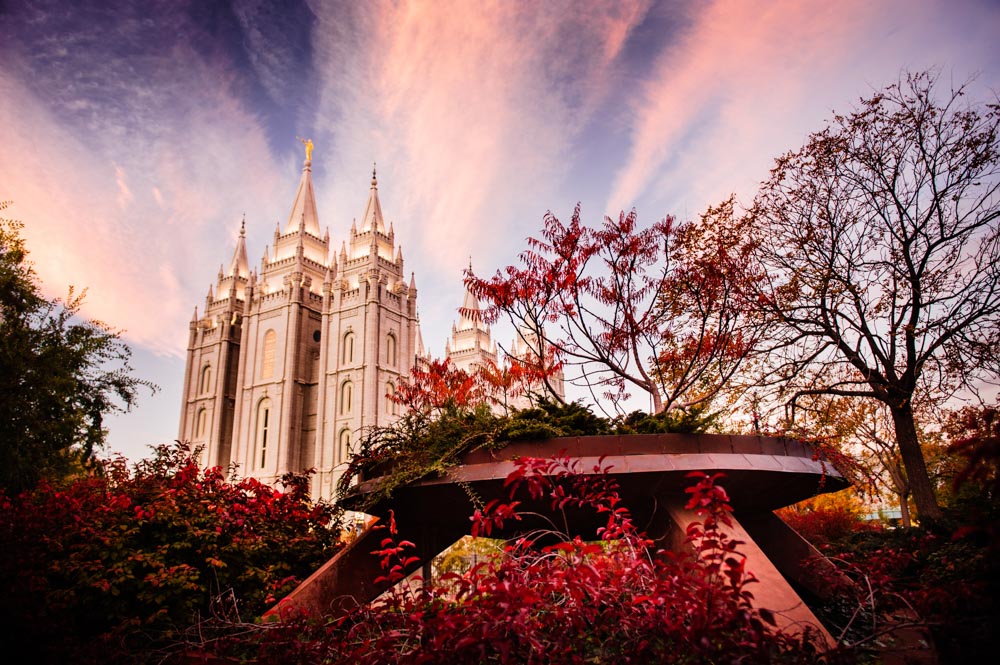 Salt Lake Temple - Red Garden