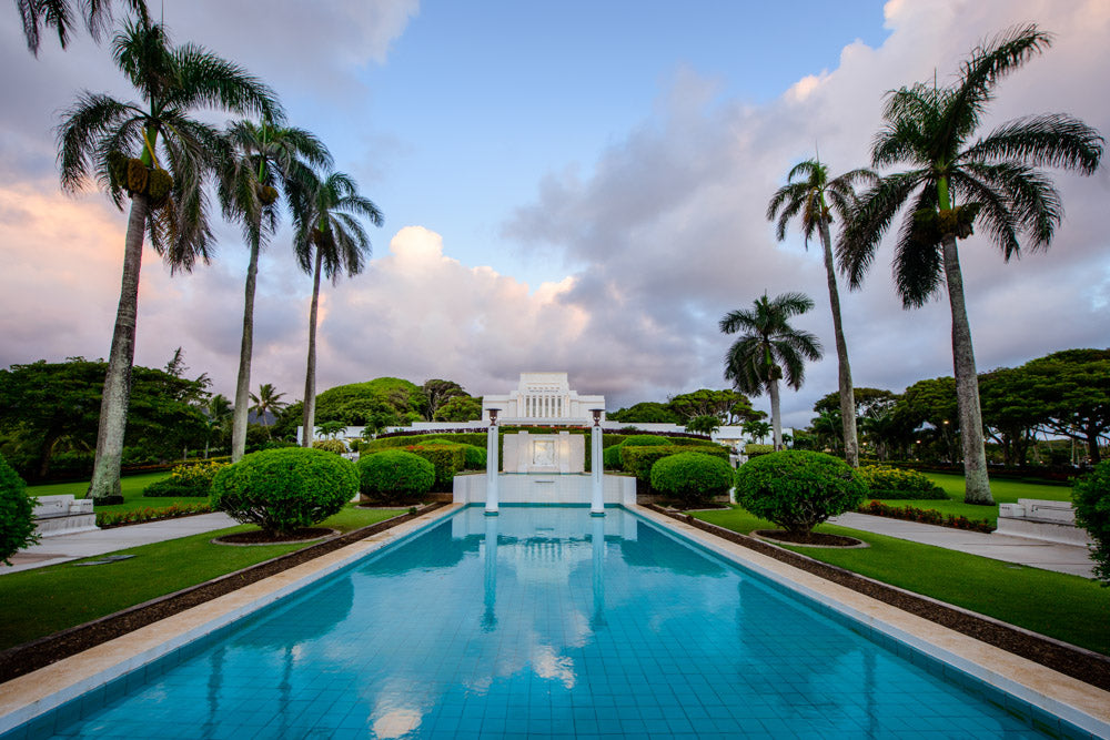 Laie Temple - Blue Reflection