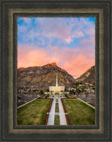 Provo Temple - Sunset Over the Mountain