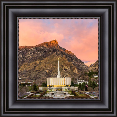 Provo Temple - Sunset Over the Mountain