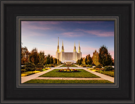 Washington DC Temple - Yellow Christmas Lights