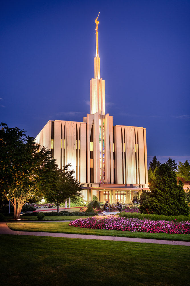Seattle Temple - Sunset from the Front