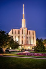 Seattle Temple - Sunset from the Front