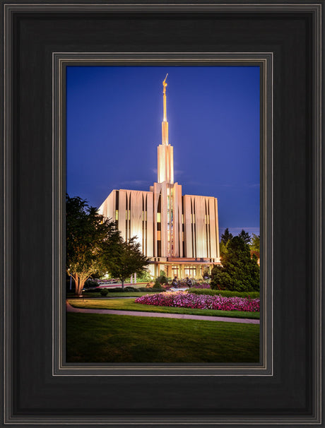 Seattle Temple - Sunset from the Front
