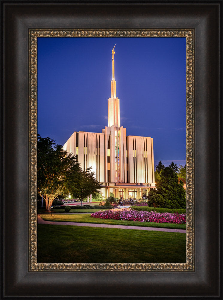Seattle Temple - Sunset from the Front