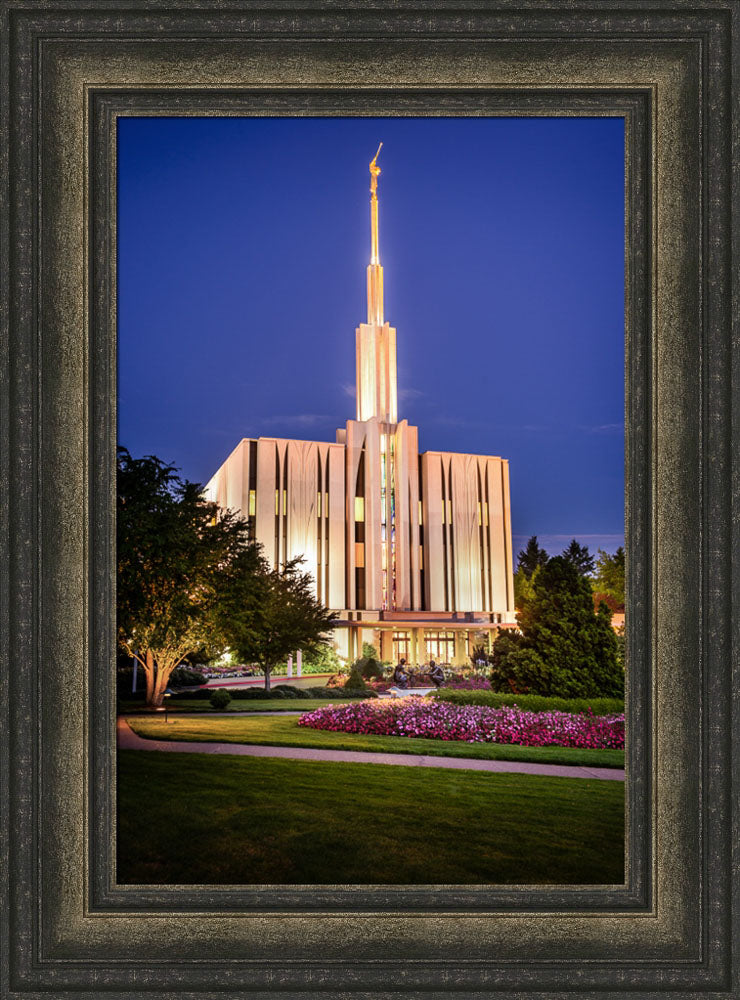 Seattle Temple - Sunset from the Front