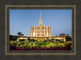 Seattle Temple - Sunset with Flowers