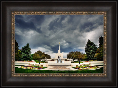 Denver Temple - Stormy Skies