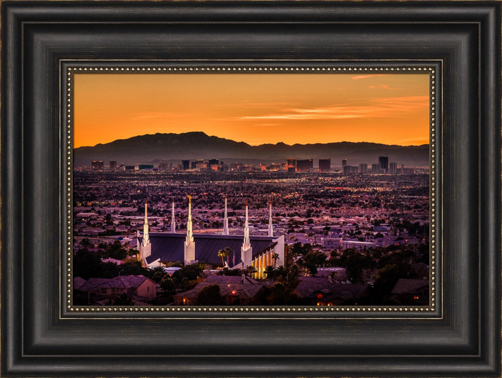 Las Vegas Temple - Orange Sunset