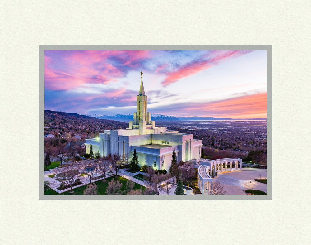 Bountiful Temple - Sunset Across the Valley