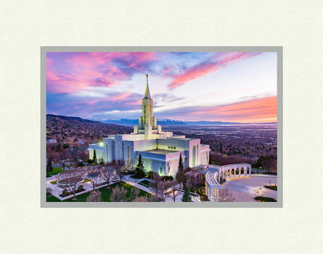 Bountiful Temple - Sunset Across the Valley