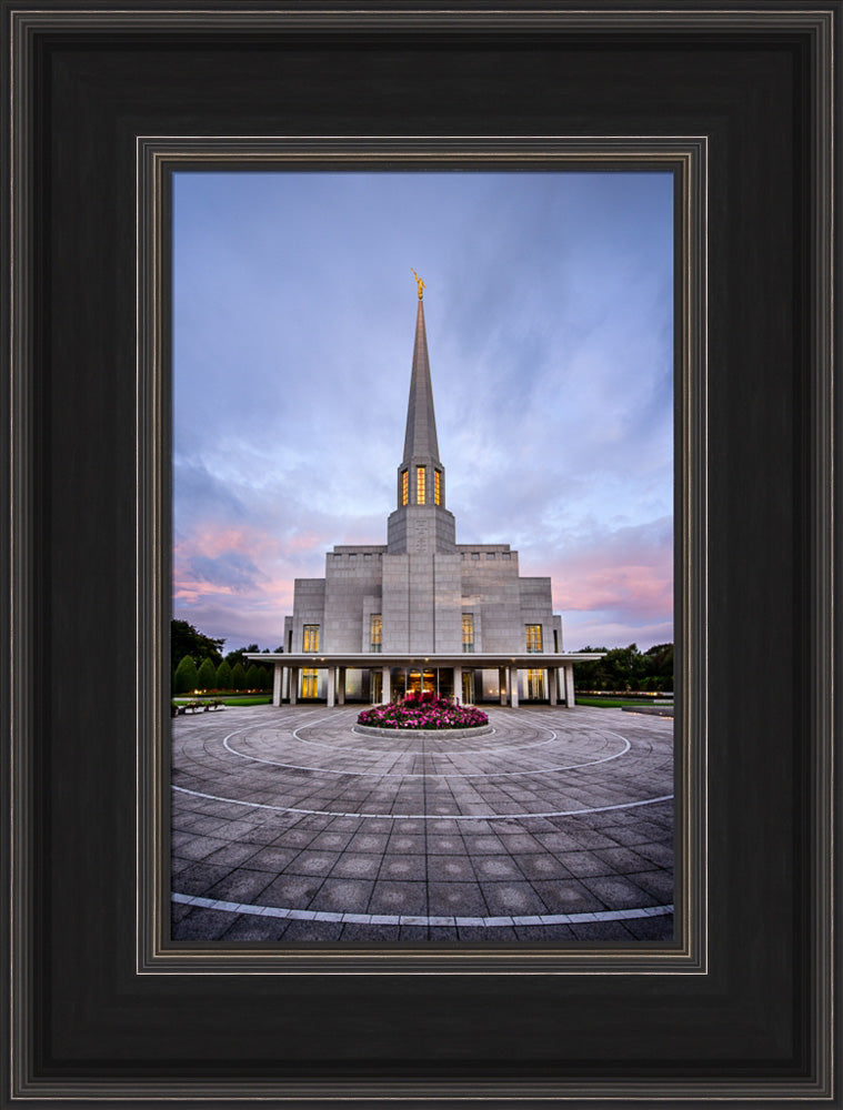 Preston Temple - Courtyard Sunrise