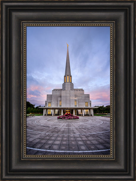 Preston Temple - Courtyard Sunrise
