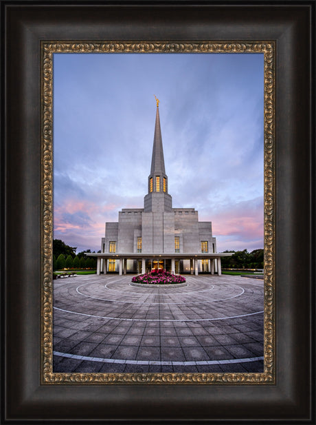 Preston Temple - Courtyard Sunrise
