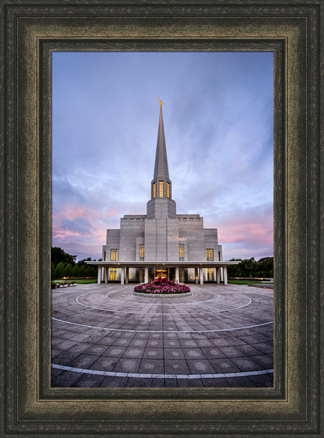 Preston Temple - Courtyard Sunrise