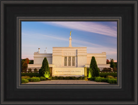 Spokane Temple - Sign with Lights