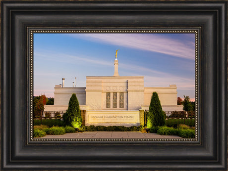 Spokane Temple - Sign with Lights