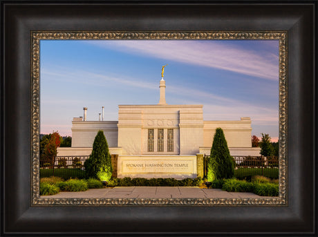 Spokane Temple - Sign with Lights