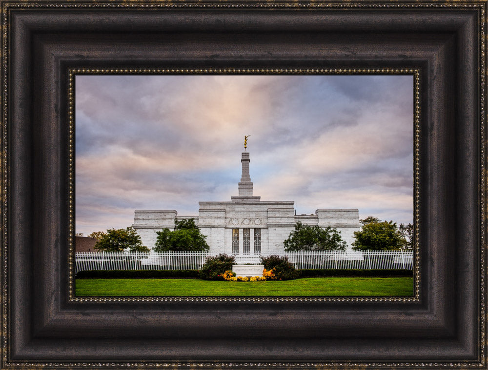 Columbus Temple - Sign in Garden