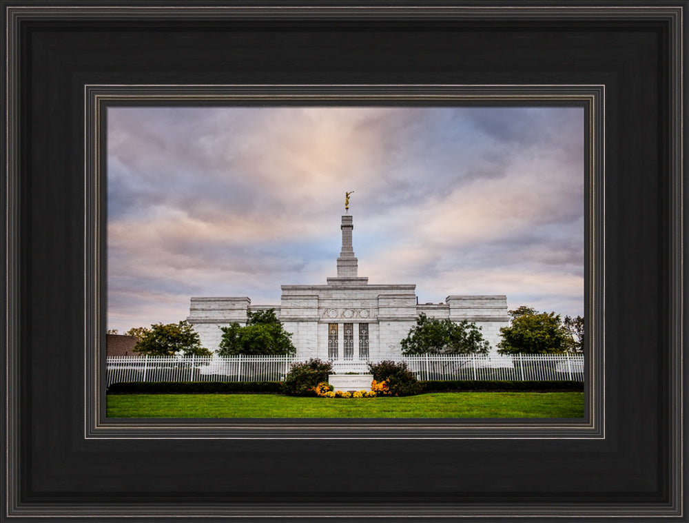 Columbus Temple - Sign in Garden