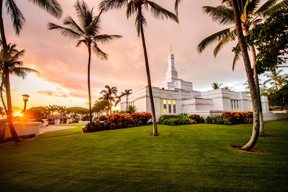 Kona Temple - Orange Sunset