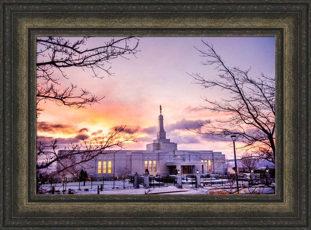 Reno Temple - Sunrise through the Trees
